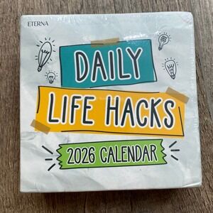 Eterna Goods Daily Life Hacks 2026 Day-to-Day‎ Desk Calendar Tear-Off New Sealed